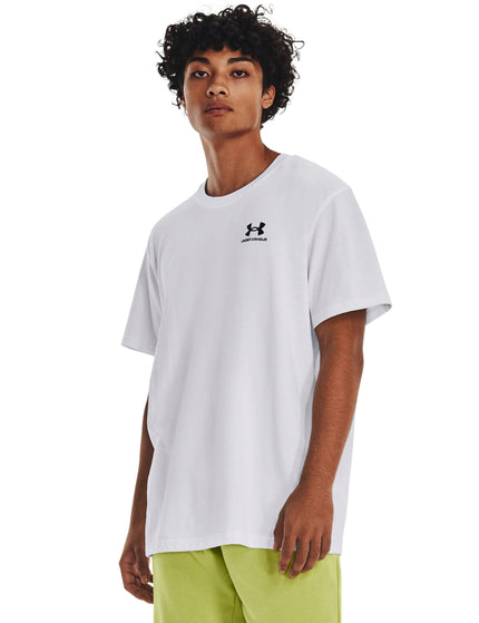 Under Armour Logo Embroidered Heavyweight Short Sleeve - White/Blackimages1- The Sports Edit