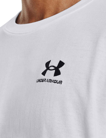Under Armour Logo Embroidered Heavyweight Short Sleeve - White/Blackimages4- The Sports Edit