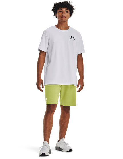 Under Armour Logo Embroidered Heavyweight Short Sleeve - White/Blackimages3- The Sports Edit