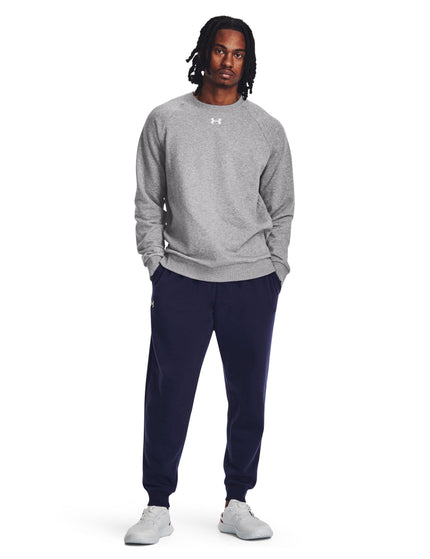 Under Armour Rival Fleece Crew - Castlerock/Light Heatherimages4- The Sports Edit