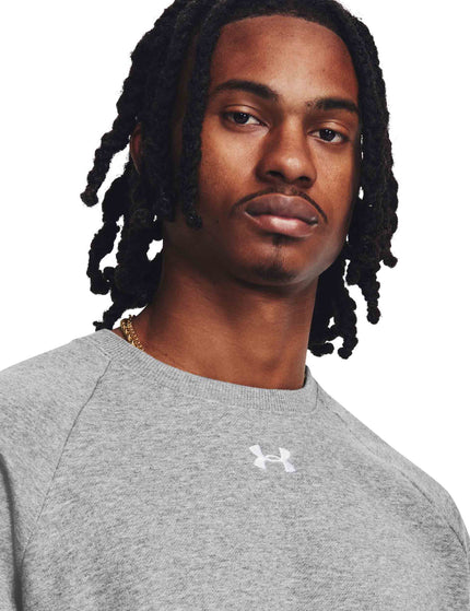 Under Armour Rival Fleece Crew - Castlerock/Light Heatherimages2- The Sports Edit
