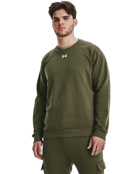 Under Armour Rival Fleece Crew - Marine OD Greenimages1- The Sports Edit