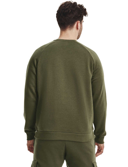 Under Armour Rival Fleece Crew - Marine OD Greenimages4- The Sports Edit