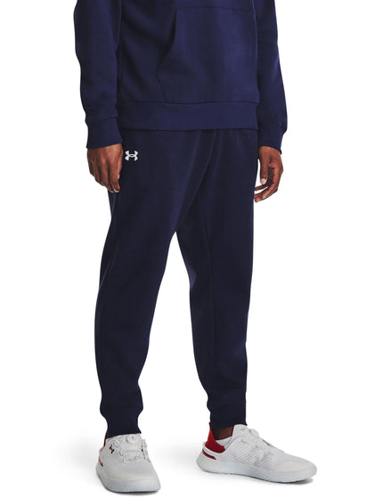 Under Armour Rival Fleece Joggers - Midnight Navy/Whiteimages1- The Sports Edit