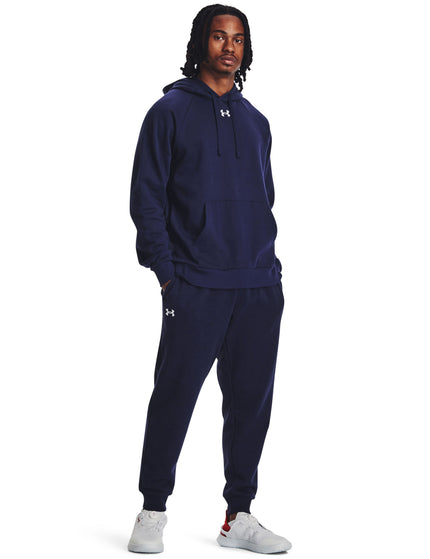 Under Armour Rival Fleece Joggers - Midnight Navy/Whiteimages2- The Sports Edit