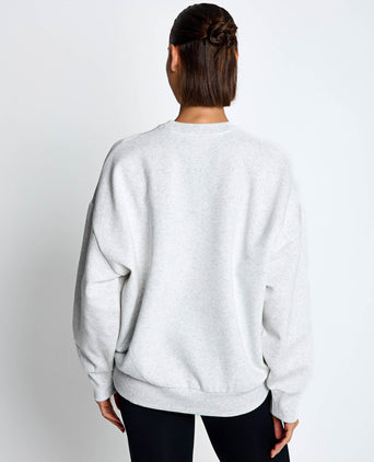 Rival Fleece Oversized Crew - Distant Grey/White