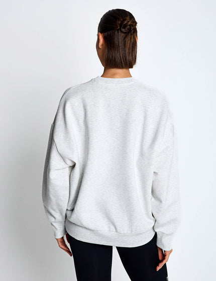 Under Armour Rival Fleece Oversized Crew - Distant Grey/Whiteimages2- The Sports Edit