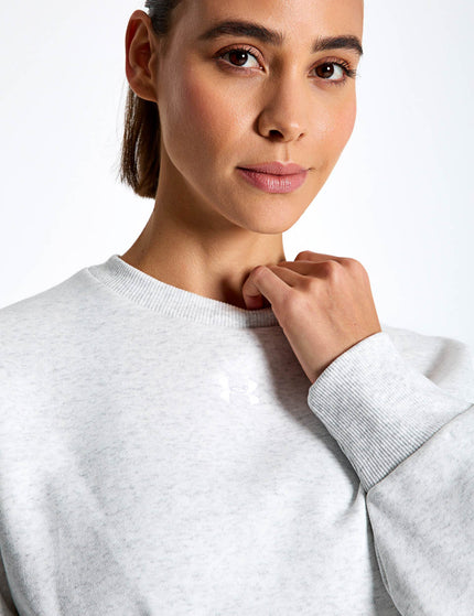 Under Armour Rival Fleece Oversized Crew - Distant Grey/Whiteimages3- The Sports Edit