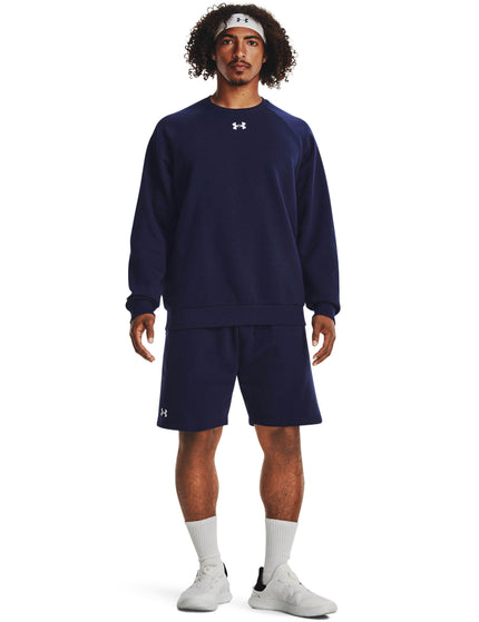Under Armour Rival Fleece Shorts - Midnight Navy/Whiteimages2- The Sports Edit