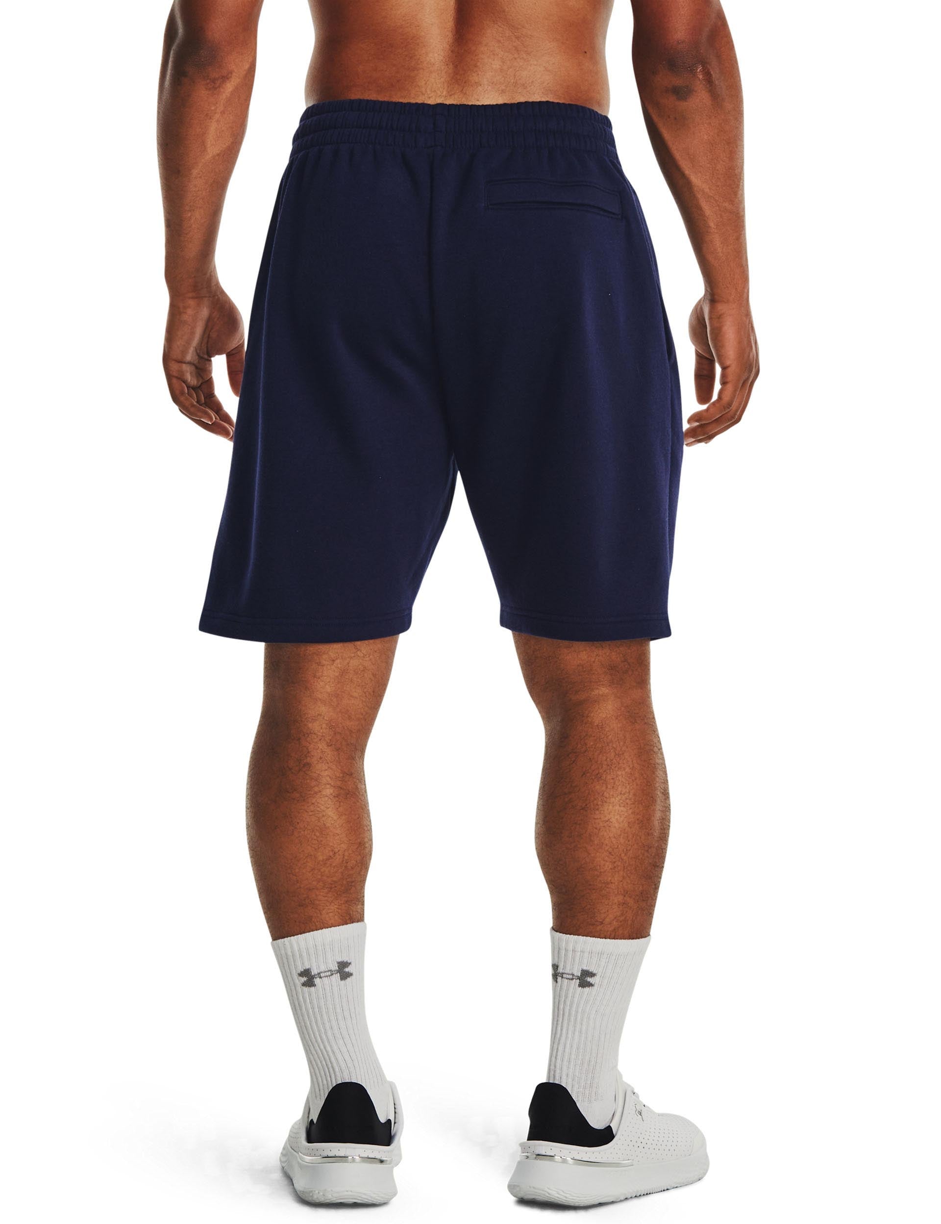 Under Armour Rival Fleece Shorts Navy/White The Sports Edit