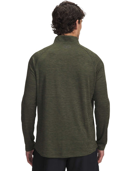 Under Armour Tech Textured 1/2 Zip - Marine OD Green/Blackimages3- The Sports Edit