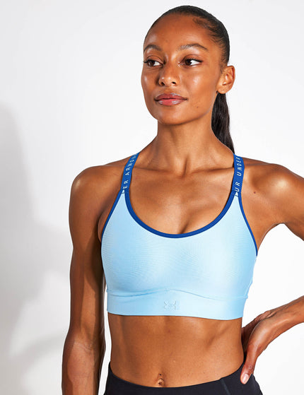 Under Armour Infinity Mid Covered Sports Bra - Blizzard/Varsity Blueimages1- The Sports Edit