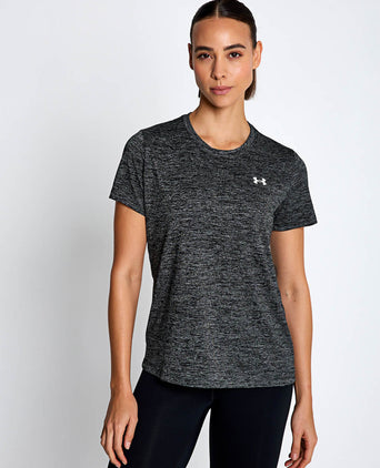 UA Tech Twist Short Sleeve - Black/White