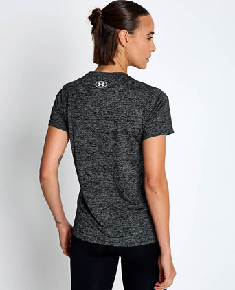 UA Tech Twist Short Sleeve - Black/White