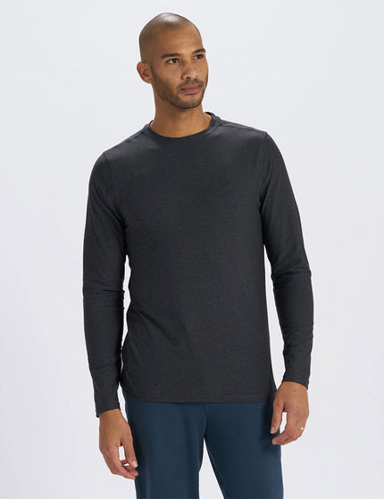 Vuori Strato Tech Tee Long Sleeve - Charcoal Heatherimages1- The Sports Edit
