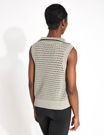 Varley Bains Half Zip Tank - Seagrassimages2- The Sports Edit