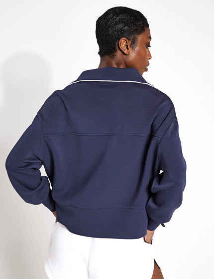 Varley Davenport Half-Zip Sweat - Blue Nightsimages2- The Sports Edit