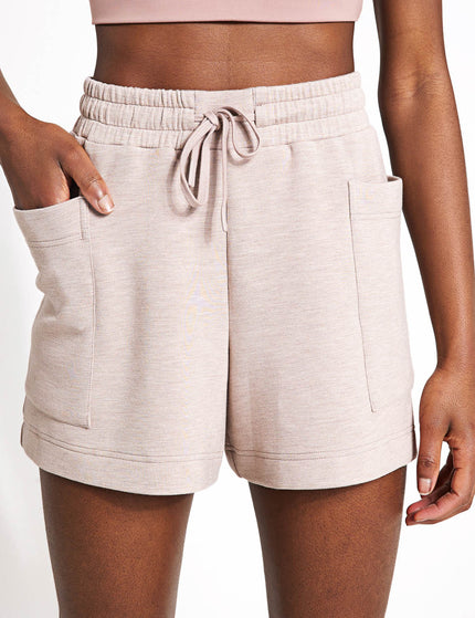 Varley Isabella Mid-Rise Short 4" - Taupe Marlimages1- The Sports Edit