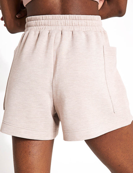 Varley Isabella Mid-Rise Short 4" - Taupe Marlimages2- The Sports Edit