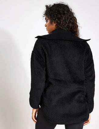 Myla Zip Through Jacket - Black