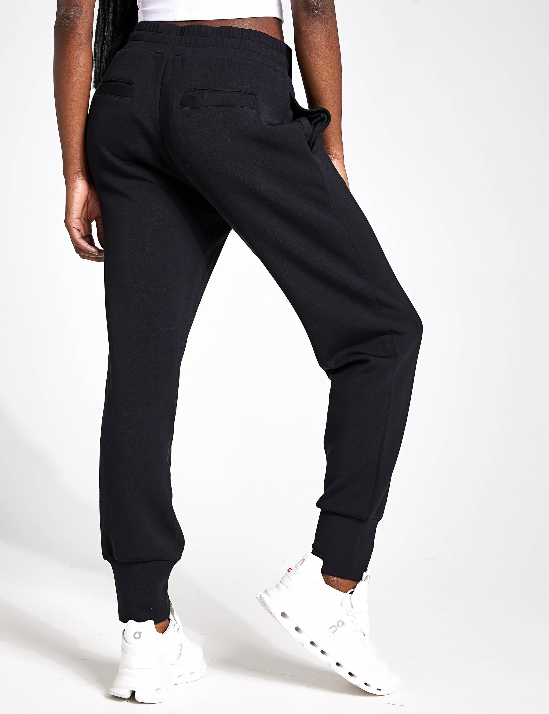 The Slim Cuff Pant 27.5 in Black exclusive at The Shoe Hive