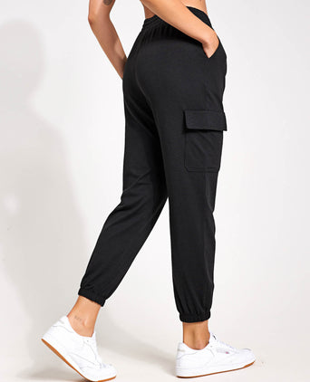 Boyfriend Cargo Jogger - Black Heather