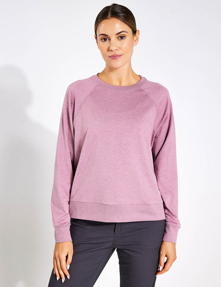 Vuori | Long-Sleeve Halo Crew - Orchid Heather | The Sports Edit