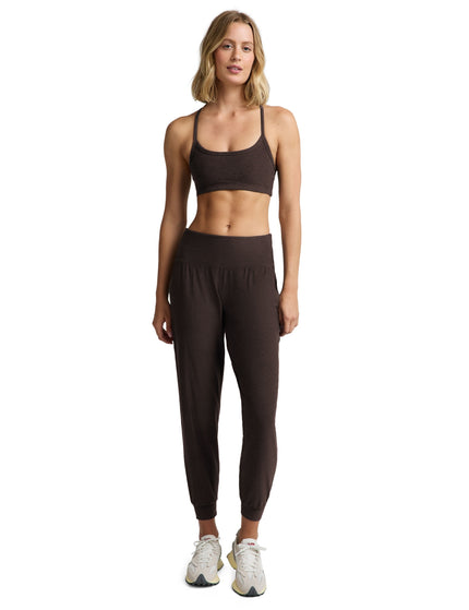 Beyond Yoga Midweight Spacedye Midi Jogger - Dark Chocolate Heatherimages3- The Sports Edit