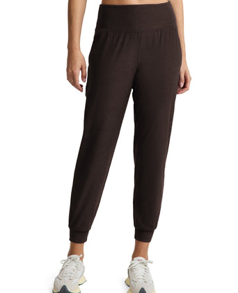 Midweight Spacedye Midi Jogger - Dark Chocolate Heather