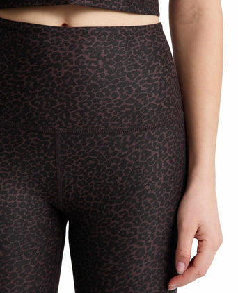 Softmark Caught In The Midi High Waisted Legging - Cocoa Plum Leopard