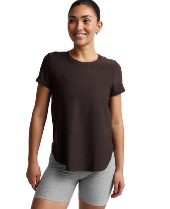 Featherweight On The Down Low Tee - Dark Chocolate Heather