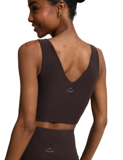 Beyond Yoga Spacedye Good Day Cropped Tank - Dark Chocolate Heatherimages2- The Sports Edit