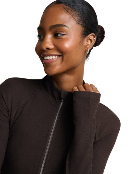 Beyond Yoga Spacedye High Definition Jacket - Dark Chocolate Heatherimages3- The Sports Edit
