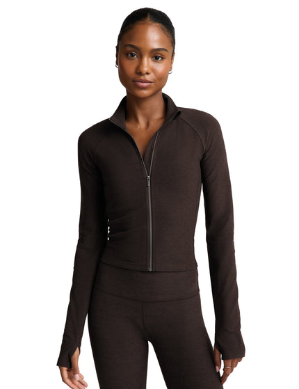 Beyond Yoga Spacedye High Definition Jacket - Dark Chocolate Heatherimages1- The Sports Edit