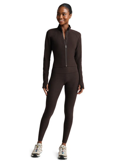 Beyond Yoga Spacedye High Definition Jacket - Dark Chocolate Heatherimages4- The Sports Edit
