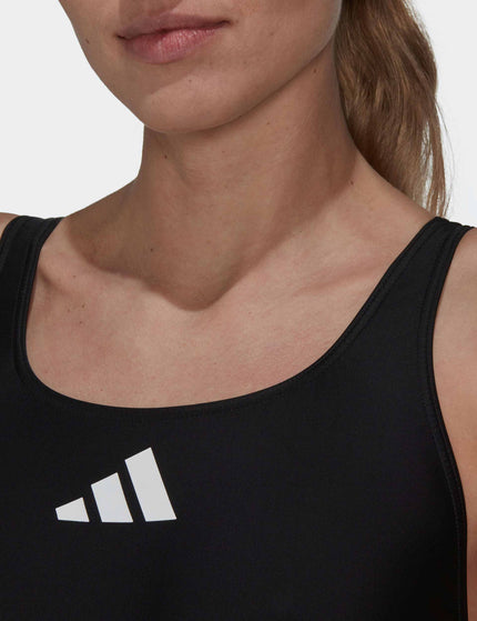 adidas 3 Bar Logo Swimsuit - Black/Whiteimages4- The Sports Edit