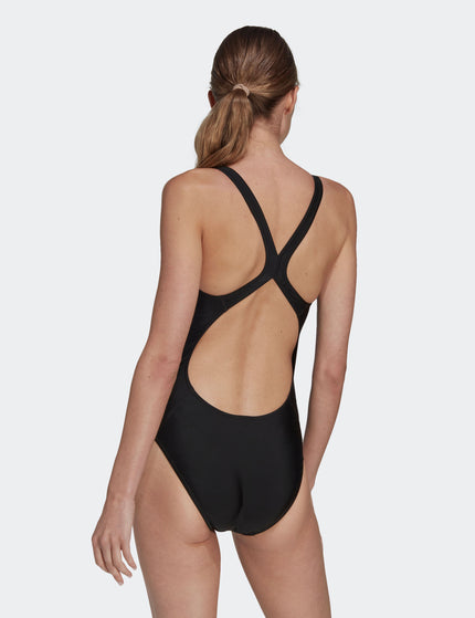 adidas 3 Bar Logo Swimsuit - Black/Whiteimages2- The Sports Edit