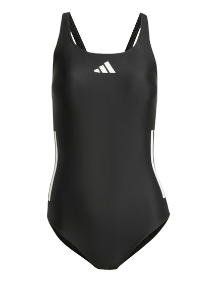 adidas 3-Stripes C-Back Swimsuit - Black/Whiteimages6- The Sports Edit