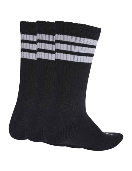 adidas 3-Stripes Cushioned Crew Socks 3 Pair Pack - Black/Whiteimages2- The Sports Edit
