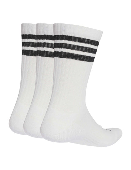 adidas 3-Stripes Cushioned Crew Socks 3 Pair Pack - White/Blackimages2- The Sports Edit