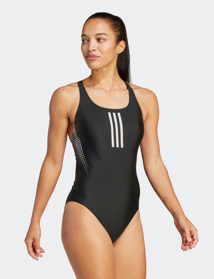 adidas 3-Stripes Graphic V-Back Swimsuit - Blackimages2- The Sports Edit