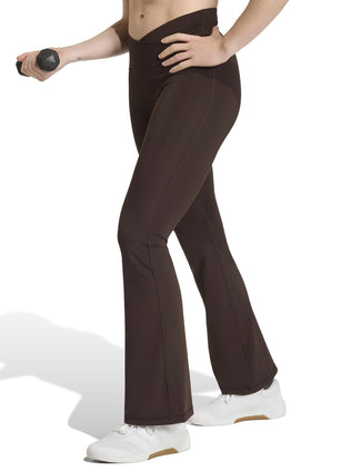 3-Stripes Studio All Me Flare X-Over Leggings - Aurora Coffee