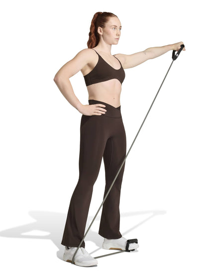 adidas 3 Stripes Studio All Me Flare X-Over Leggings - Aurora Coffeeimages6- The Sports Edit