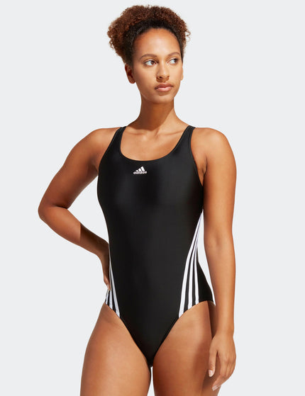 adidas 3-Stripes Swimsuit - Black/Whiteimages1- The Sports Edit