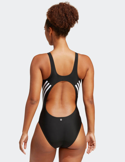 adidas 3-Stripes Swimsuit - Black/Whiteimages2- The Sports Edit