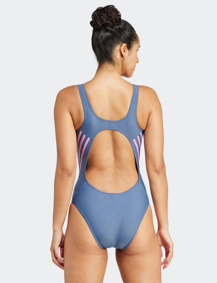 adidas 3-Stripes Swimsuit - Preloved Ink/Preloved Purpleimages2- The Sports Edit