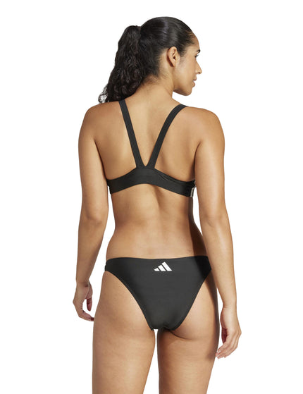 adidas 3-Stripes V-Back Bikini - Black/Whiteimages2- The Sports Edit