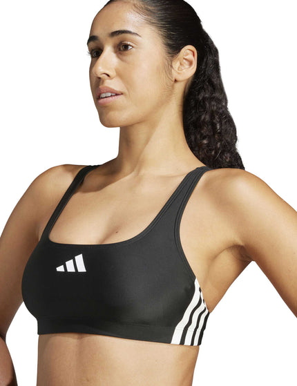 adidas 3-Stripes V-Back Bikini - Black/Whiteimages3- The Sports Edit