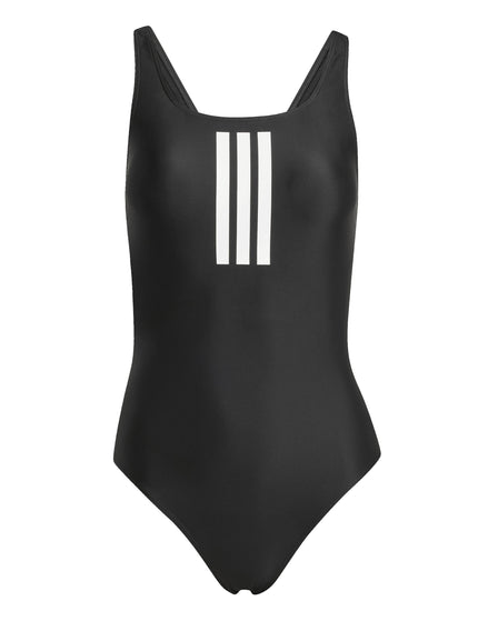 adidas 3-Stripes V-Back Swimsuit - Black/Whiteimages6- The Sports Edit