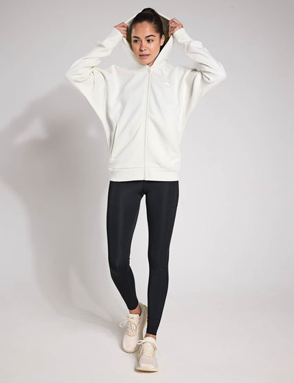 adidas ALL SZN Fleece Full-Zip Hoodie - Off Whiteimages6- The Sports Edit